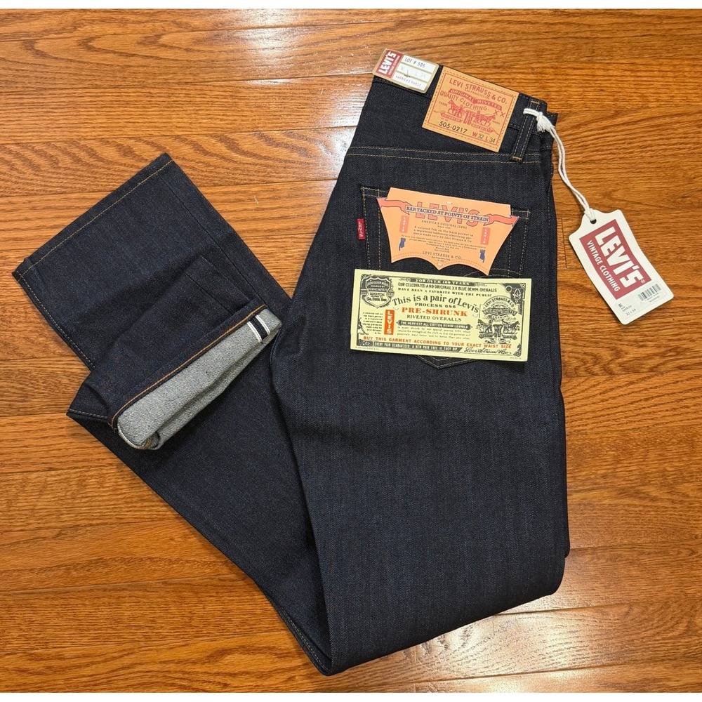 Levi's Vintage Clothing LVC 1967 505-0217 Jeans Mens 32x34 Big E Selvedge Japan